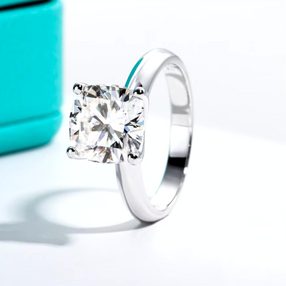 Cushion Cut Moissanite Ring