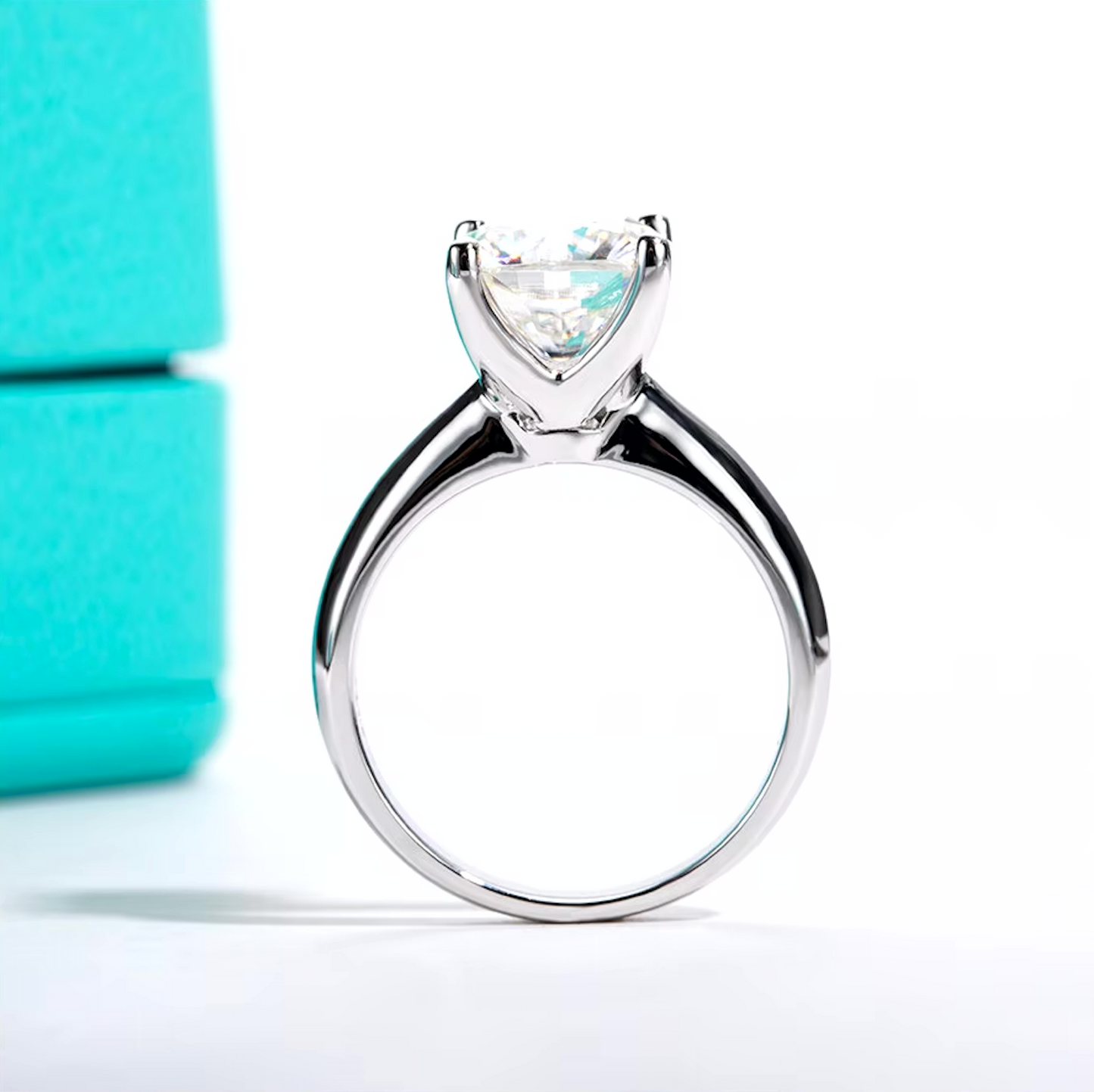 Cushion Cut Moissanite Ring