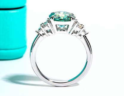 Green Moissanite Ring