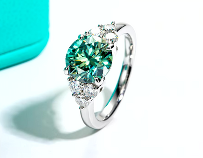 Green Moissanite Ring