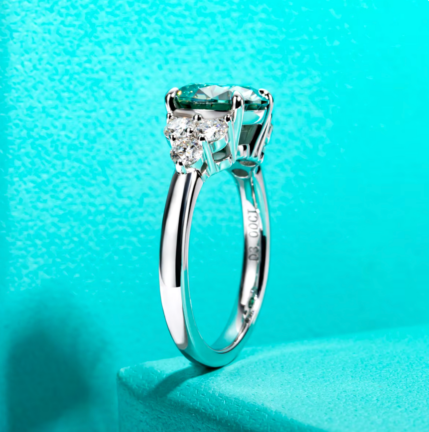 Green Moissanite Ring