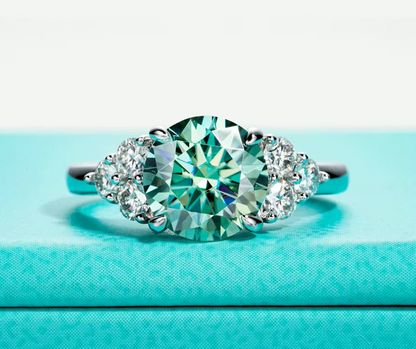 Green Moissanite Ring