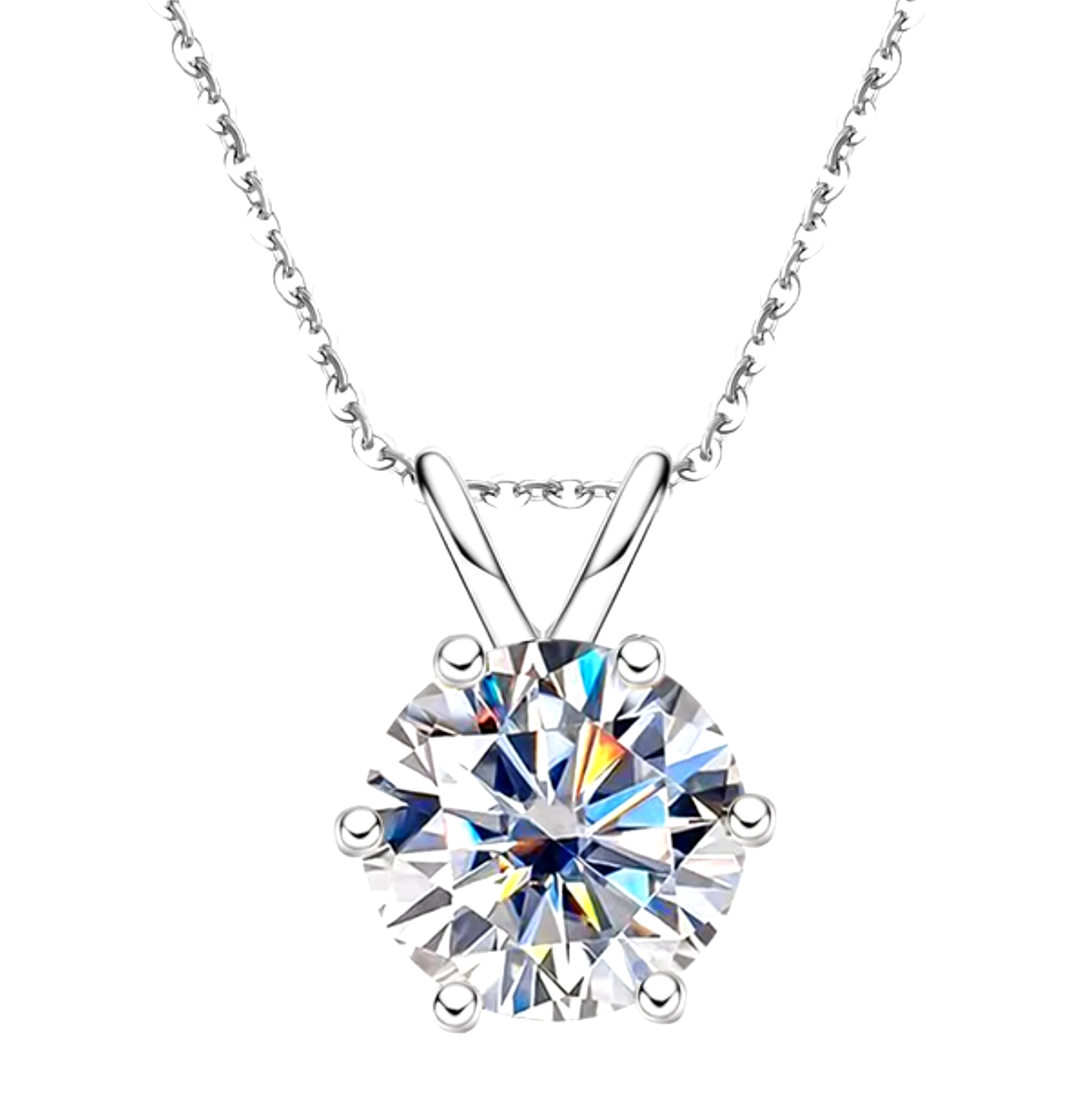 Moissanite Pendant Necklace