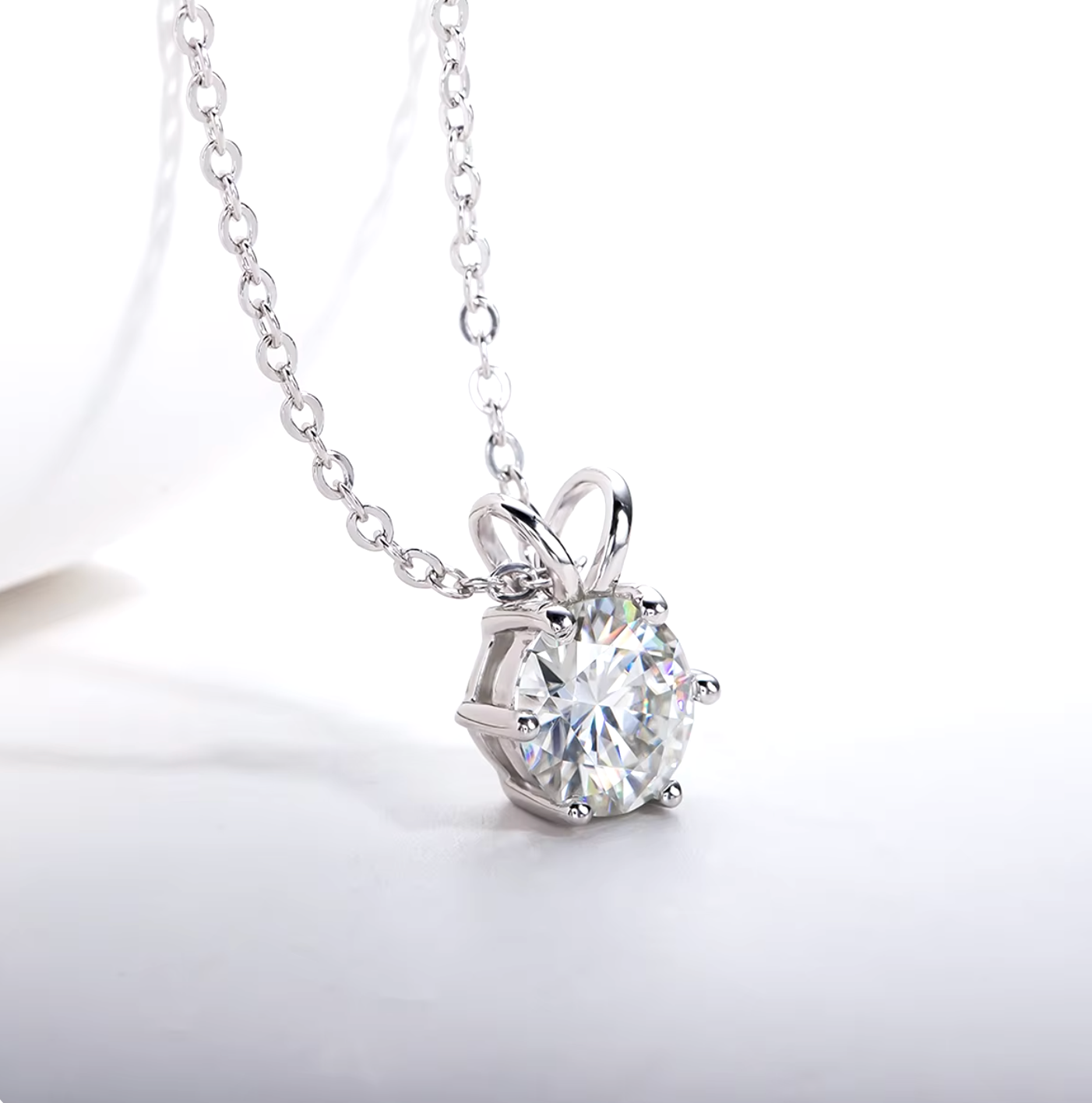 Moissanite Pendant Necklace