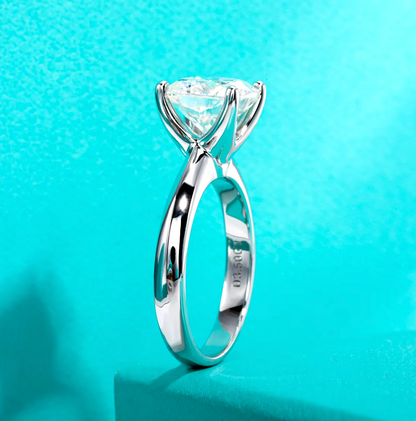 Cushion Cut Moissanite Ring