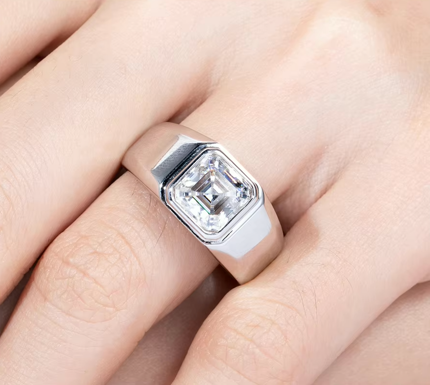 Moissanite Ring For Men