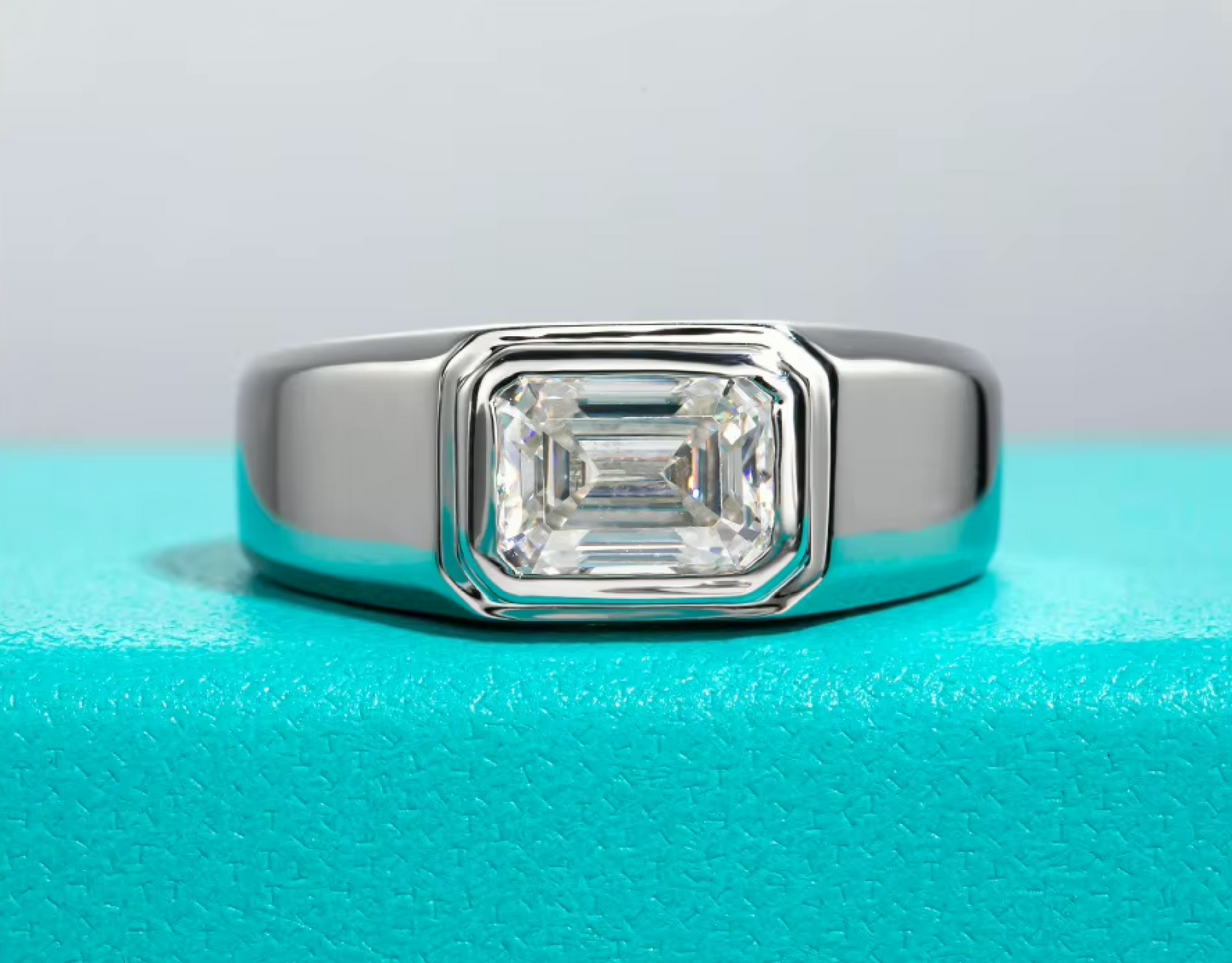 Moissanite Ring Men