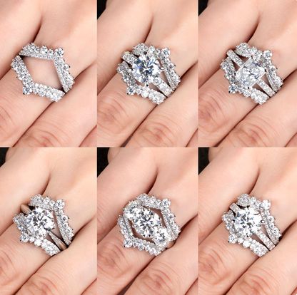 Moissanite Ring Set