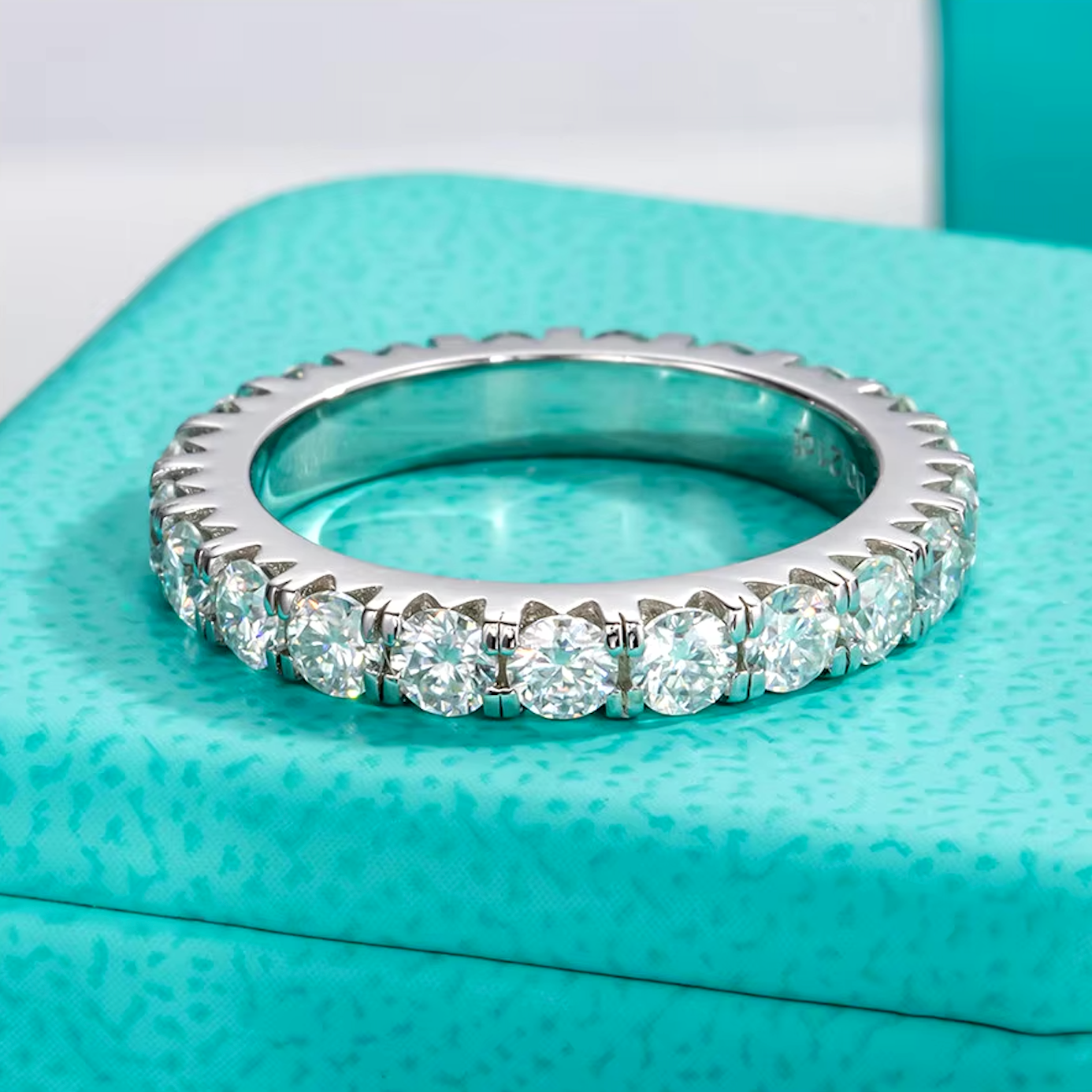 Moissanite Wedding Band