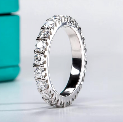 Moissanite Wedding Band